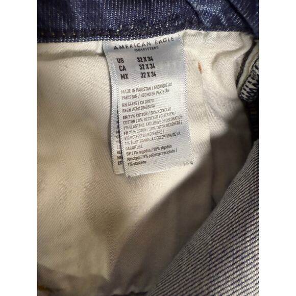 American Eagle Relaxed Straight Jeans - Men's 32x34 Blue - Picture 3 of 7